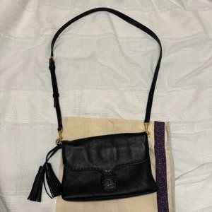 Tory Burch McGraw black leather crossbody bag